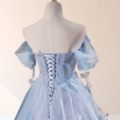 Ball-Gown Tulle Sweetheart Floor-Length Pearls Butterflies Quinceanera Dress with Appliqued