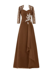 Latest Spaghetti Straps Floor-Length Beading Mother of the Bride Dress