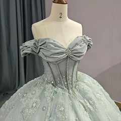 Quinceanera Dress Elegant Grey Quinceanera Dresses Sweetheart Sleeveless Ball Gown Party Dresses