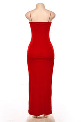Rochie de petrecere roșie, curele de spaghete superbe rochie de bal de sirenă cu rochii de seară despicate