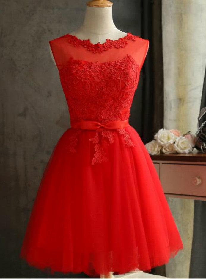 Red Short Bridesmaid Dress