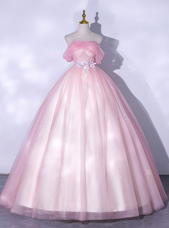 Tulle Off the Shoulder Appliques Quinceanera Dress