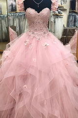 Bridesmaid Dresses 3 25 Length, Pink Strapless Lace Long Prom Dresses, A-Line Evening Sweet 16 Dresses