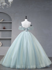 Bridesmaids Dresses Mismatched, Beautiful Tulle Sequins Long Formal Dresses, A-Line Evening Dresses