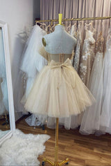 Homecoming Dresses Knee Length, Cute Tulle Short Prom Dresses, A-Line Homecoming Party Dresses