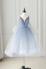 Prom Dresses Under 121, Cute V-Neck Tulle Short Prom Dress, A-Line Party Homecoming Dress