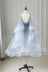 Prom Dress Under 121, Cute V-Neck Tulle Short Prom Dress, A-Line Party Homecoming Dress