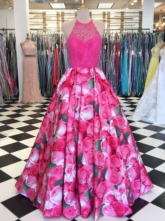 Wedding Pictures Ideas, a line spaghetti straps floral prom dress 2024 floor length long prom dresses evening dress
