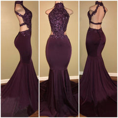 Long Sleeve Dress, 2024 Halter Sexy Sequined Mermaid Backless Bandage Prom Dresses