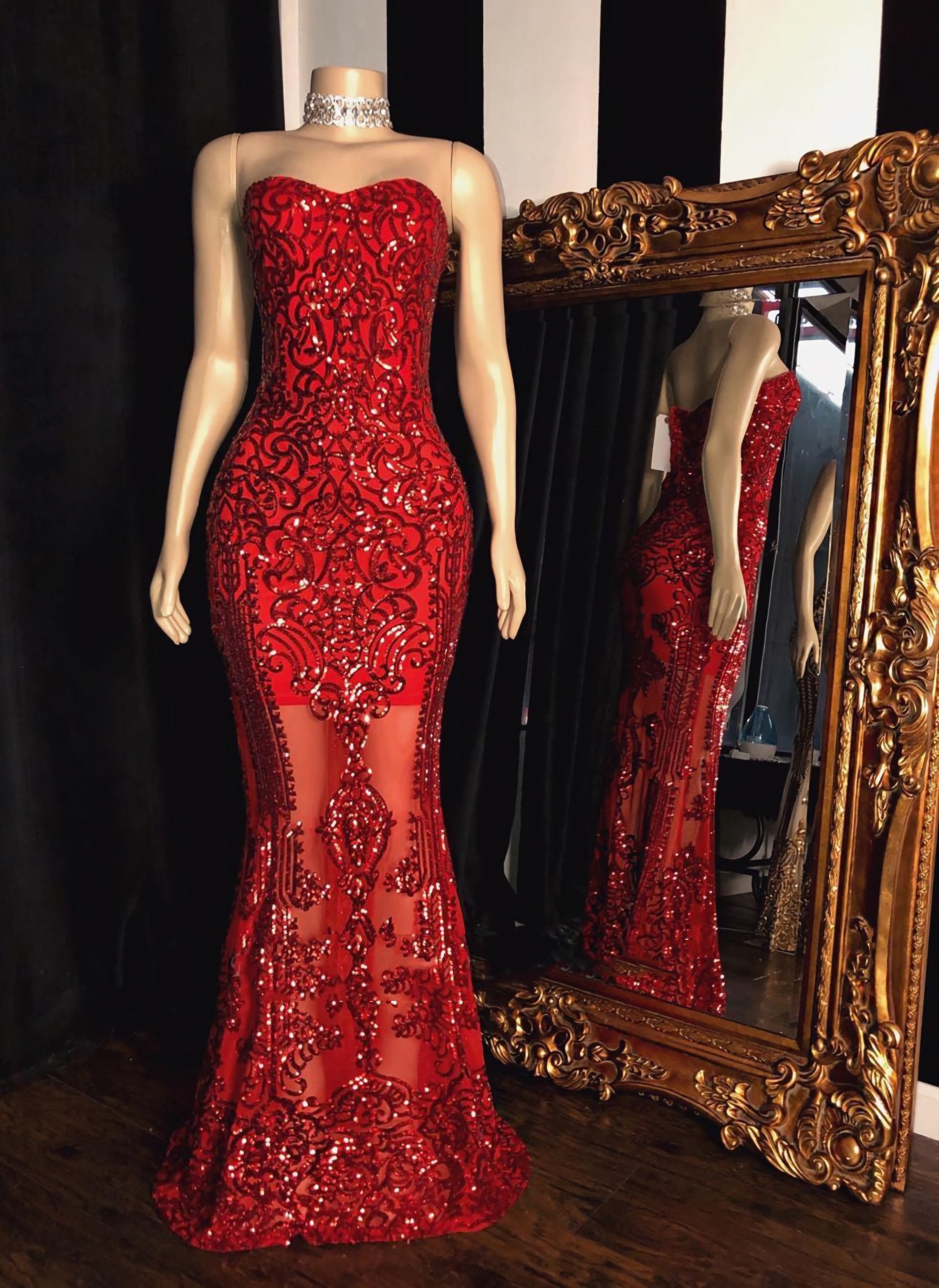 Formal Dresses Truworths, 2024 Red Sheath Sweetheart Strapless Floor Length Tulle Lace Prom Dresses
