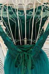 Prom Dresses2040, Green Lace Short Prom Dress, A-Line Homecoming Dress