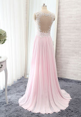 Bridesmaid Dresses Weddings, Chiffon Princess/A-Line Pale Pink Prom Dresses