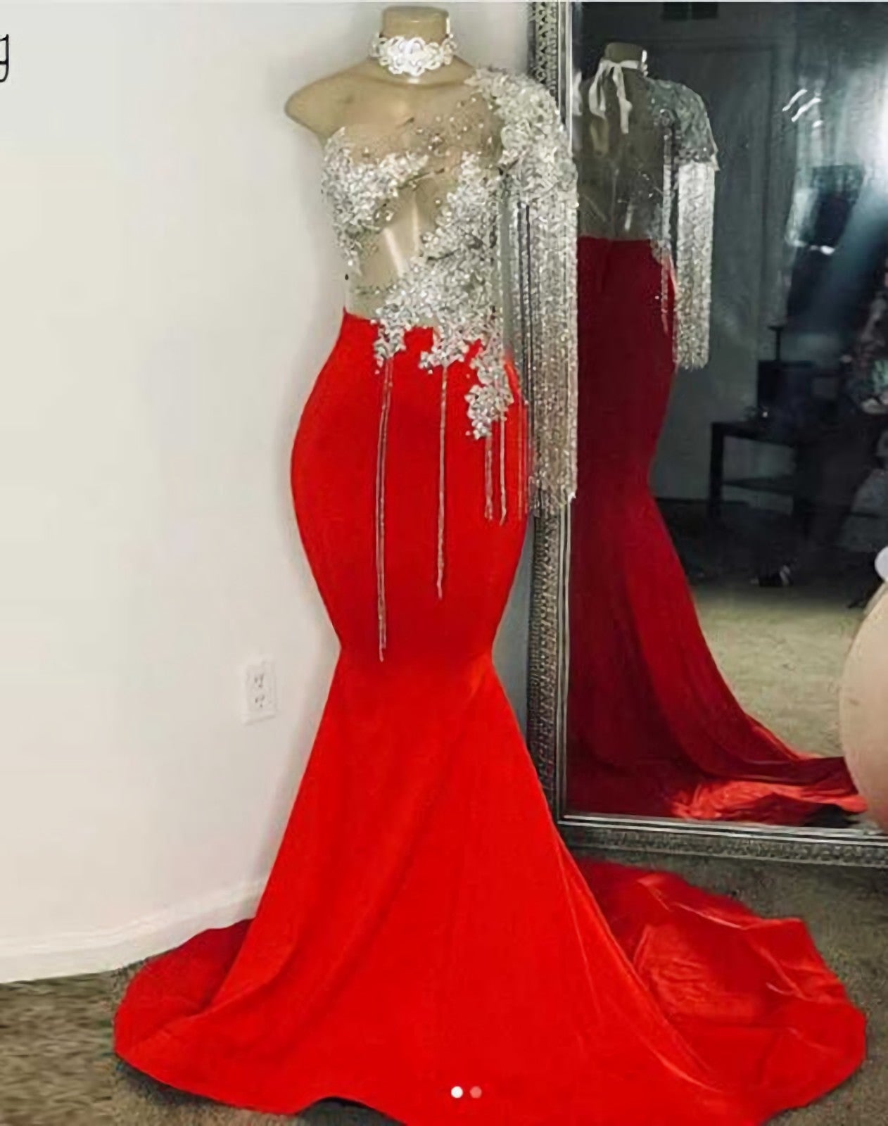 Formal Dress Shop Near Me, 2024 New Arrivel One Sleeve Mermaid Prom Dresses