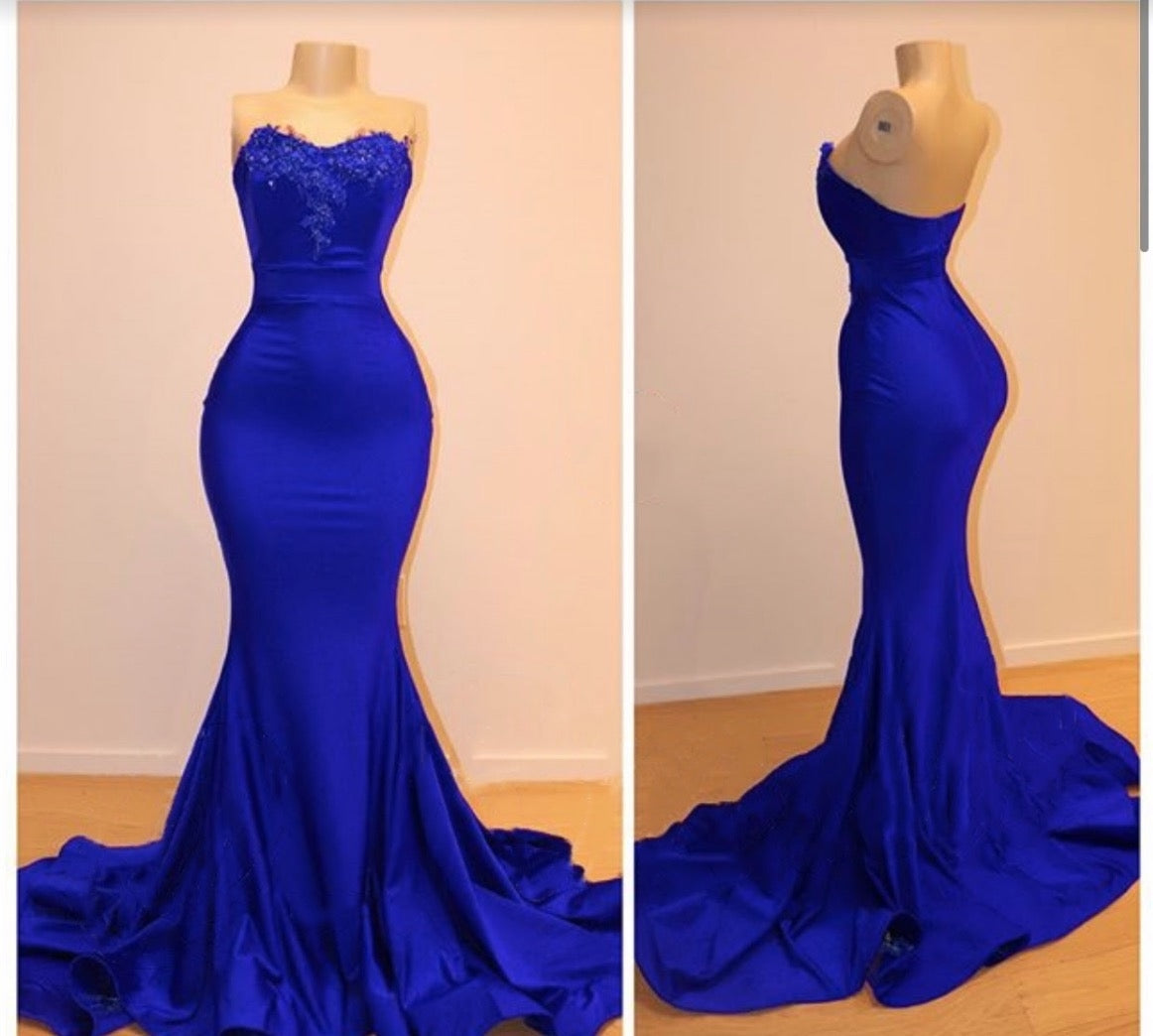 Formal Dresses Fashion, Charming Royal Blue Mermaid Long 2024 Prom Dresses