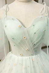 Bridesmaides Dress Ideas, Mint Green Tulle Short Prom Dress, Cute A-Line Party Homecoming Dress