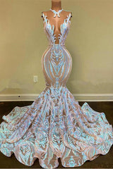 Party Dresses For Ladies, Chic Sequins Mermaid Prom Dresses Sparkle Evening Dresses On Sale