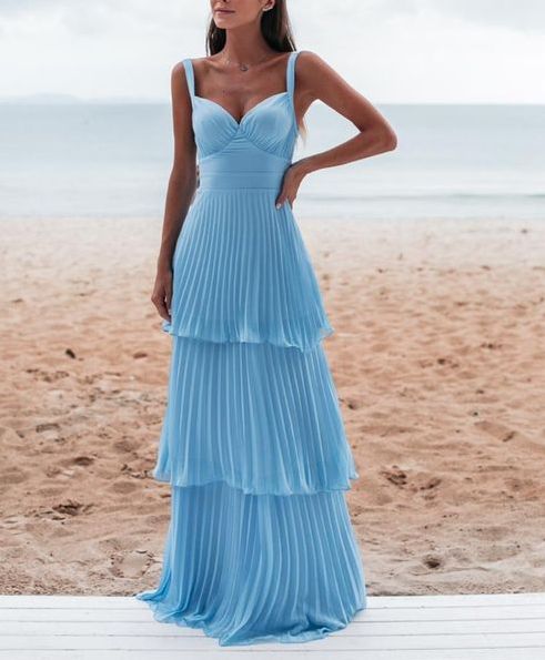 Formal Dress, Charming Blue Prom Dress Long Evening Dress