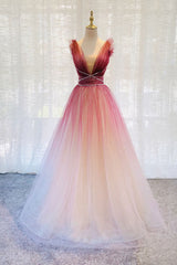 Party Dress Up Ideas Halloween Costumes, A-Line Burgundy V Neck Tulle Sequin Long Prom Dress Burgundy Evening Dress