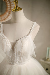 Bridesmaid Dress Blue, Ivory V Neck Spaghetti Straps Beading Short Homecoming Dresses
