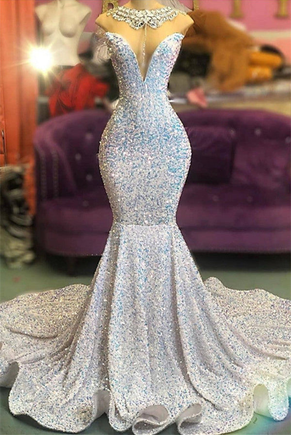 Party Dress Spring, Glamorous Sequins Mermaid Long Evening Prom Dress Online