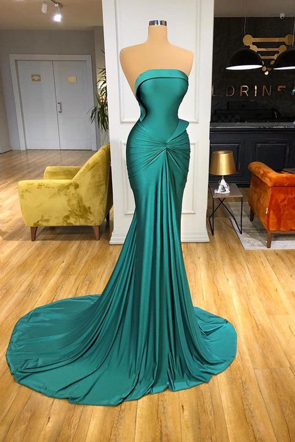 Party Dressed Short, Elegant Strapless Long Mermaid Evening Prom Dress Online