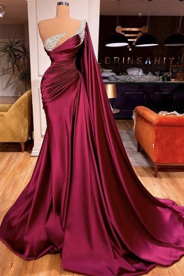 Party Dress Prom, Gorgeous Mermaid Beads Evening Prom Dress WIth Ruffles