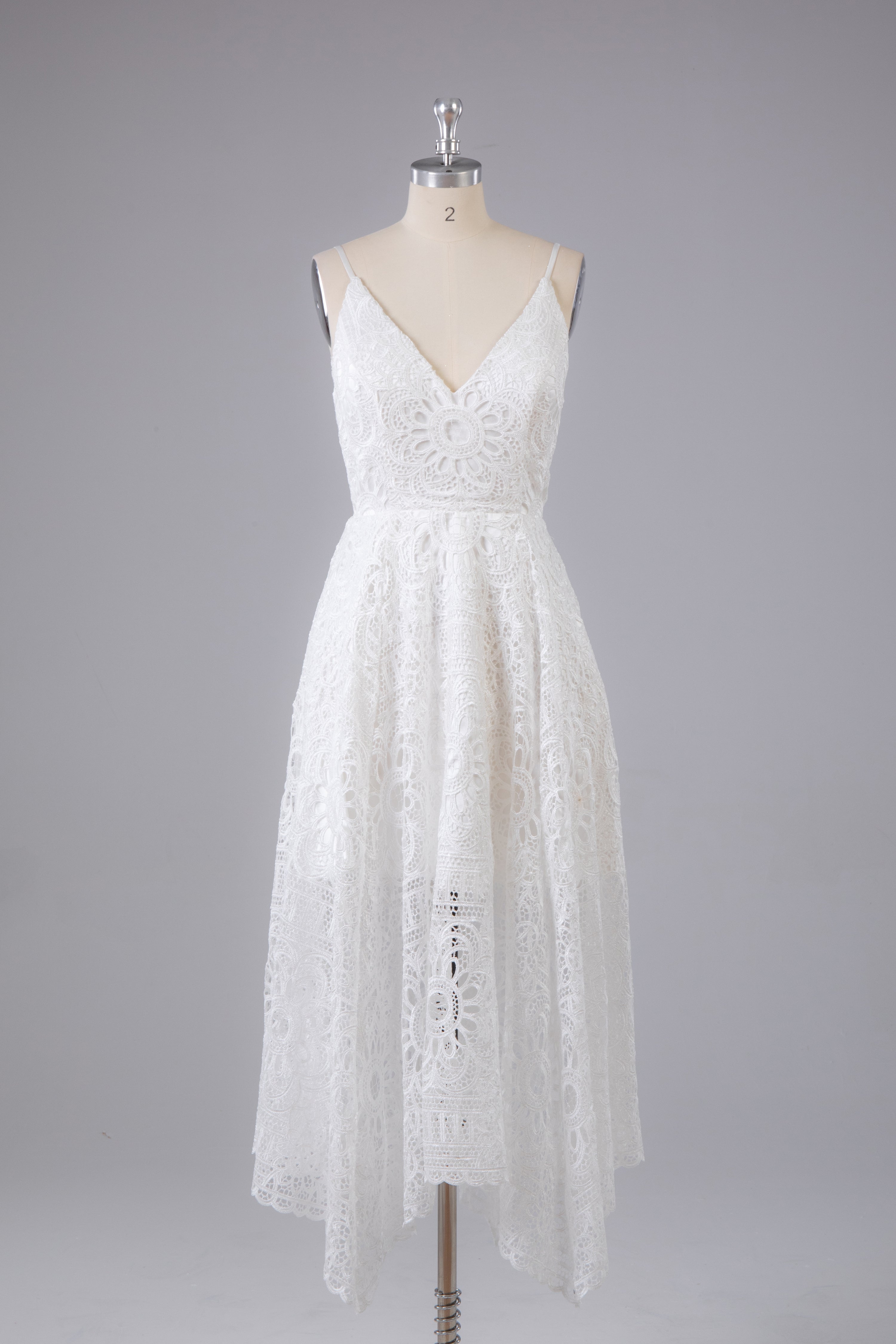 Party Dress Code Idea, Elegant Spaghetti Straps V Neck Lace Prom Dress