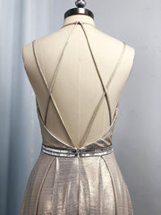 Bridesmaid Dresses Fall Color, A-line Halter Ruffles Floor-Length Dress