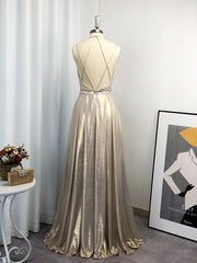 Bridesmaid Dress Fall Colors, A-line Halter Ruffles Floor-Length Dress