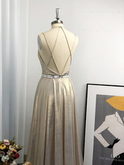 Bridesmaid Dresses Orange, A-line Halter Ruffles Floor-Length Dress
