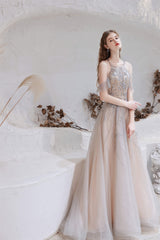 Evening Dress Mermaid, A-Line Heavily Beading Tulle Prom Dresses