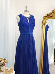 Bridesmaid Dress Stylee, A-line Jewel Ruffles Floor-Length Chiffon Dress