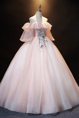 Evening Dress Long Elegant, A-Line Pink Spaghetti Straps Long Prom Dress, Pink Lace Formal Evening Dress