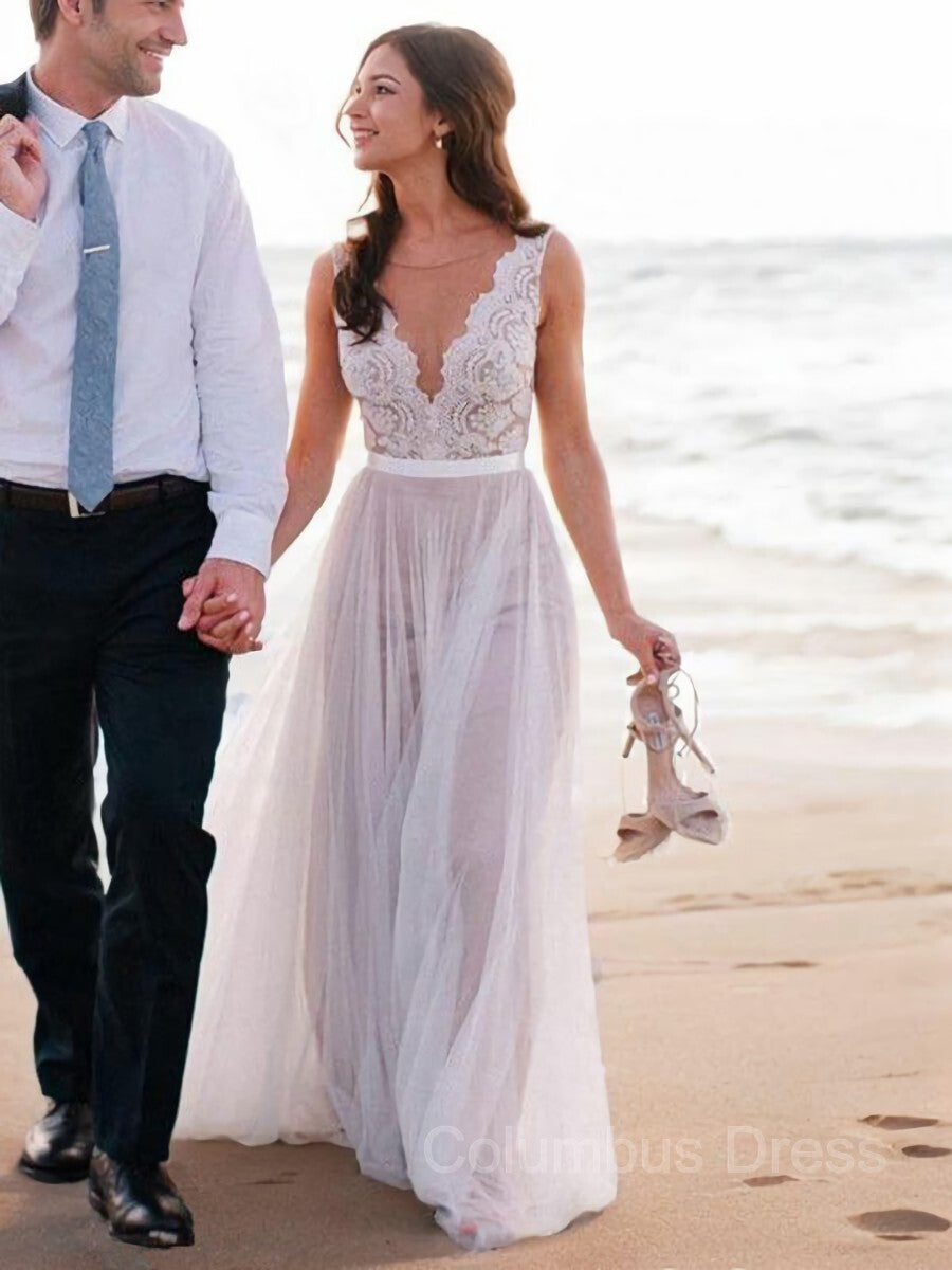 Wedding Dress Shoes, A-Line/Princess Scoop Sweep Train Tulle Wedding Dresses