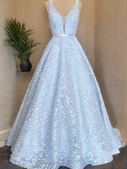 Bridesmaid Dresses Different Styles, A-Line/Princess Straps Floor-Length Lace Prom Dresses With Appliques Lace