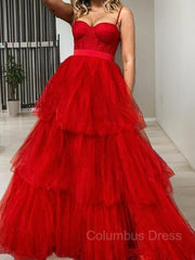 Quince Dress, A-Line/Princess Sweetheart Sweep Train Tulle Prom Dresses
