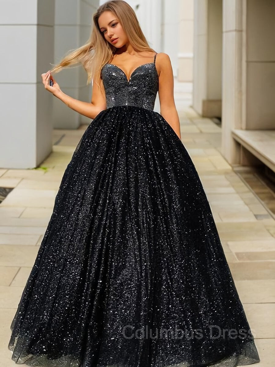 Party Dress Dress Up, A-Line/Princess V-neck Floor-Length Prom Dresses