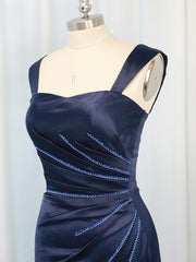 Bridesmaid Dress Colours, A-line Spaghetti Straps Ruffles Floor-Length Elastic Woven Satin Dress