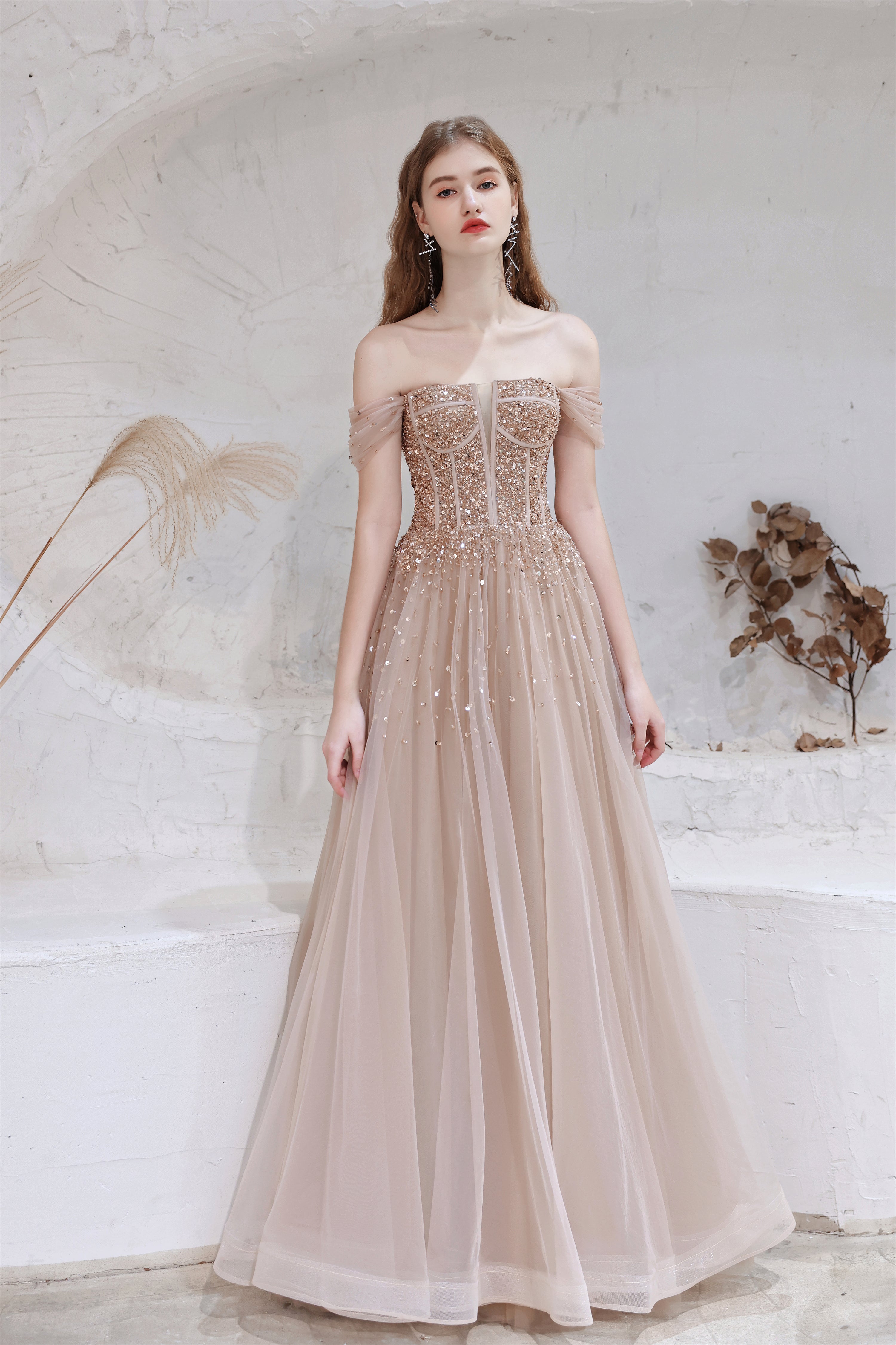 Evening Dresses Stunning, A-Line Strapless Starlight Princess Prom Dresses