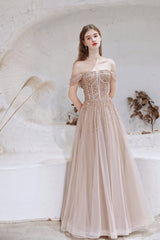 Evening Dresses For Party, A-Line Strapless Starlight Princess Prom Dresses