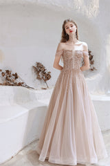 Evening Dress For Weddings, A-Line Strapless Starlight Princess Prom Dresses
