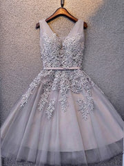 Bridesmaids Dress Designers, A-line Straps Ruffles Short/Mini Tulle Dress