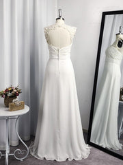 Bridesmaid Dresses Websites, A-line Sweetheart Appliques Lace Floor-Length Chiffon Dress