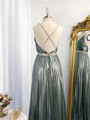 Bridesmaid Dresses 2041, A-line V-neck Ruffles Floor-Length Dress