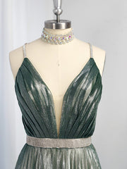 Bridesmaid Dress 2057, A-line V-neck Ruffles Floor-Length Dress