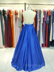 Evening Dress Shop, Ball Gown Jewel Floor-Length Satin Evening Dresses With Rhinestone