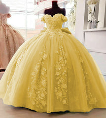 Glam Dress, Beaded Princess Quinceanera Dresses with Big Bow Sweet 15 16 Ball Gown