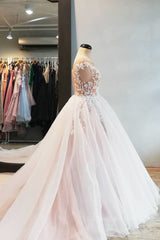 Homecoming Dresses 2025, Champagne tulle lace long prom dress, tulle evening dress