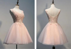 Prom Dresses 2019, Charming Pearl Pink Tulle Formal Dress , Lovely Homecoming Dresses