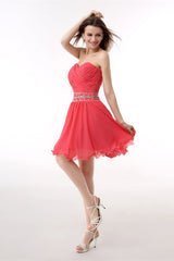 Party Dress Clubwear, Crystal Chiffon Short Homecoming Dresses